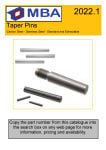 Downloadable PDF Catalogue Taper Pins
